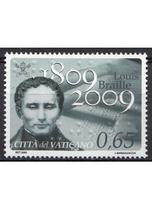 2009 Vaticano 2° Centenario Nascita Louis Braille 1 Valore Sassone 1513
